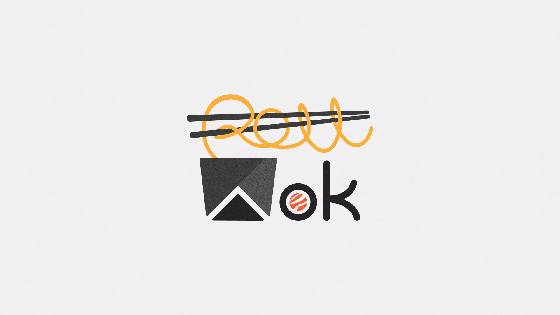 Разработка логотипа суши-бара «Roll Wok Club» в Сосногорске
